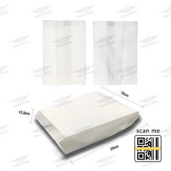 ΧΑΡΤΟΣΑΚΟΥΛΑ ΒΕΖΙΤΑΛ ΛΕΥΚΟ ΑΤΥΠΩΤΟ 10kg 120τμχ/kg 15x29x12,5cm