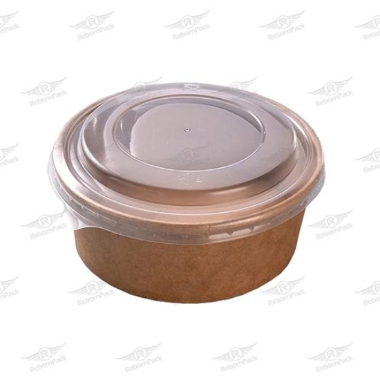 KRAFT ΜΠΩΛ ΦΑΓΗΤΟΥ + ΚΑΠΑΚΙ PET 25oz ΨΗΛΟ 740ml 50τμχ