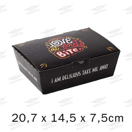 EASY OPEN ΚΟΥΤΙ BLACK 20,7x14,5x7,5cm CLUB SANDWICH 25τμχ