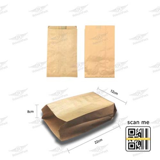 ΧΑΡΤΟΣΑΚΟΥΛΑ KRAFT ΑΤΥΠΩΤΗ ΚΑΦΕ 10kg 195τμχ/kg 12x22x8,5cm