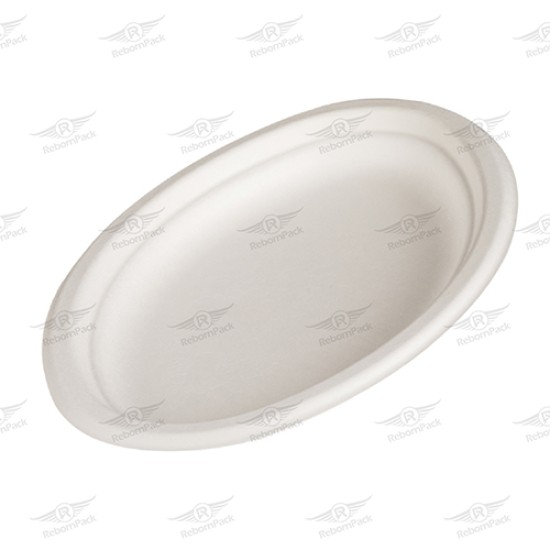 ECO ΠΙΑΤΕΛΑ ΟΒΑΛ 32x25cm ΑΠΟ ΖΑΧΑΡΟΚΑΛΑΜΟ 50τμχ