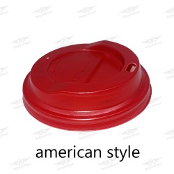 ΚΑΠΑΚΙ ΓΙΑ ΧΑΡΤΙΝΟ AMERICAN STYLE 12oz-16oz ΚΟΚΚΙΝΟ 100τμχ