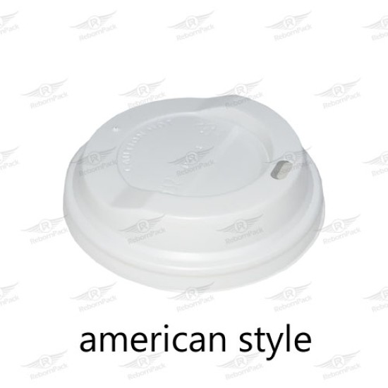 ΚΑΠΑΚΙ ΓΙΑ ΧΑΡΤΙΝΟ AMERICAN STYLE 12oz-16oz ΛΕΥΚΟ 100τμχ