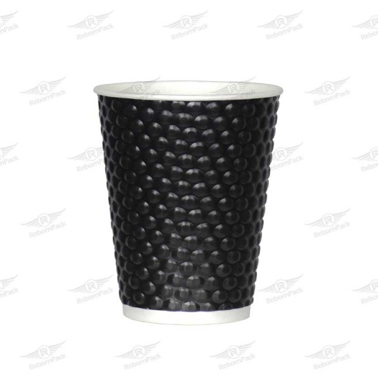 ΠΟΤΗΡΙ BUBBLE ΜΑΥΡΟ 12oz DOUBLE 25τμχ