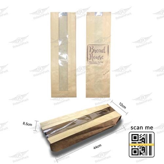 BREAD HOUSE ΠΑΡΑΘΥΡΟ KRAFT ΚΑΦΕ 10kg 12x44x8,5cm 91τμχ/kg