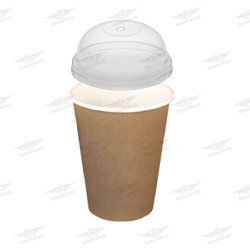 ΚΑΠΑΚΙ ΠΟΜΠΕ ΜΕ ΤΡΥΠΑ 8mm ΓΙΑ ΧΑΡΤΙΝO 90mm 12oz 14oz 16oz PET 100τμχ