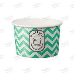 ΜΠΩΛ ΠΑΓΩΤΟΥ ZIG ZAG ΧΑΡΤΙΝΟ 8oz 236ml 50τμχ