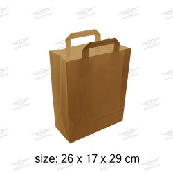 ΤΣΑΝΤΑ ΚΑΦΕ ΧΑΡΤΙΝΗ 26x17x29cm ΠΛΑΚΕ ΧΕΡΑΚΙ 250τμχ