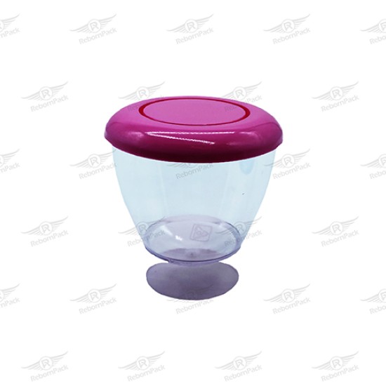 ΣΕΤ ΠΟΤΗΡΑΚΙ ΓΛΥΚΟΥ ΔΙΑΦΑΝΟ + ΡΟΖ ΚΑΠΑΚΙ ΠΛΑΣΤΙΚΟ 150cc 50τμχ