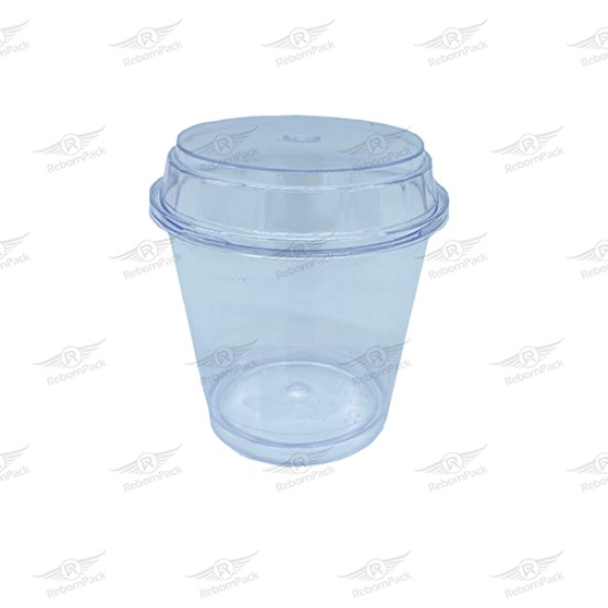 ΜΠΩΛ ΠΑΣΤΑΣ ΣΤΡΟΓΓΥΛΟ ΔΙΑΦΑΝΟ ΠΛΑΣΤΙΚΟ 200cc+ΚΑΠΑΚΙ 50τμχ