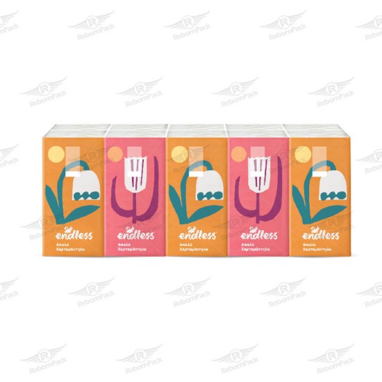 ΧΑΡΤΟΜΑΝΤΗΛΑ ΤΣΕΠΗΣ ΡΟΖ 3ΦΥΛΛΑ ENDLESS 10τμχ